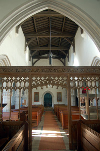 Studham church interior looking west November 2009